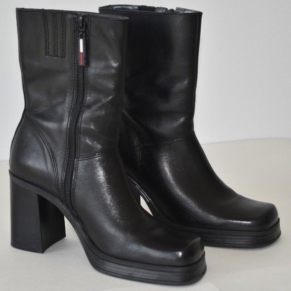 Tommy Hilfiger Shoes - 9.5 Woman's Tommy Hilfiger Black Leather Boots